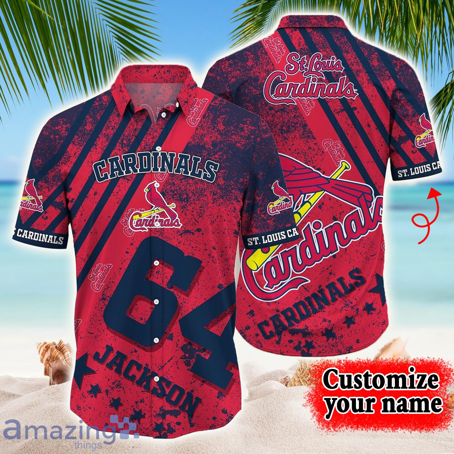 St. Louis Cardinals MLB Personalized Palm Tree Hawaiian Shirt