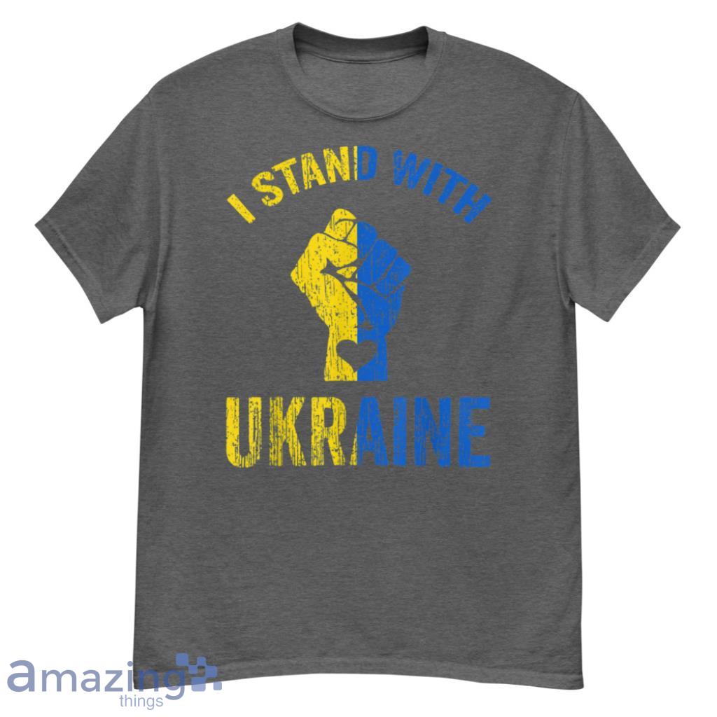  Stand With Ukraine Shirt Ukrainian Flag Support T-Shirt - G500 Men’s Classic T-Shirt-1