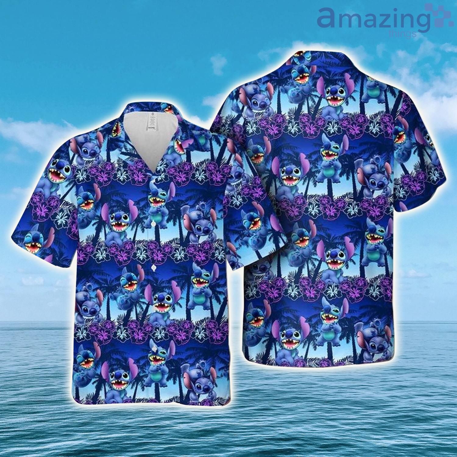 Stitch Disney Palm Tree Beach Night Disney Hawaiian Shirt - Stitch Disney Palm Tree Beach Night Disney Hawaiian Shirt