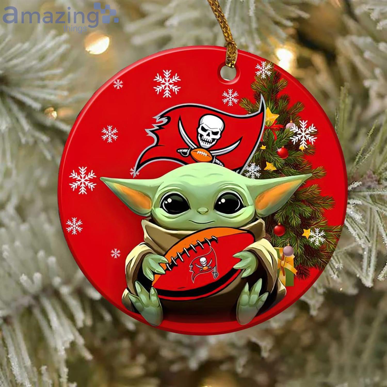 Baby Yoda Christmas Ornament for Yankees Fans - Pullama