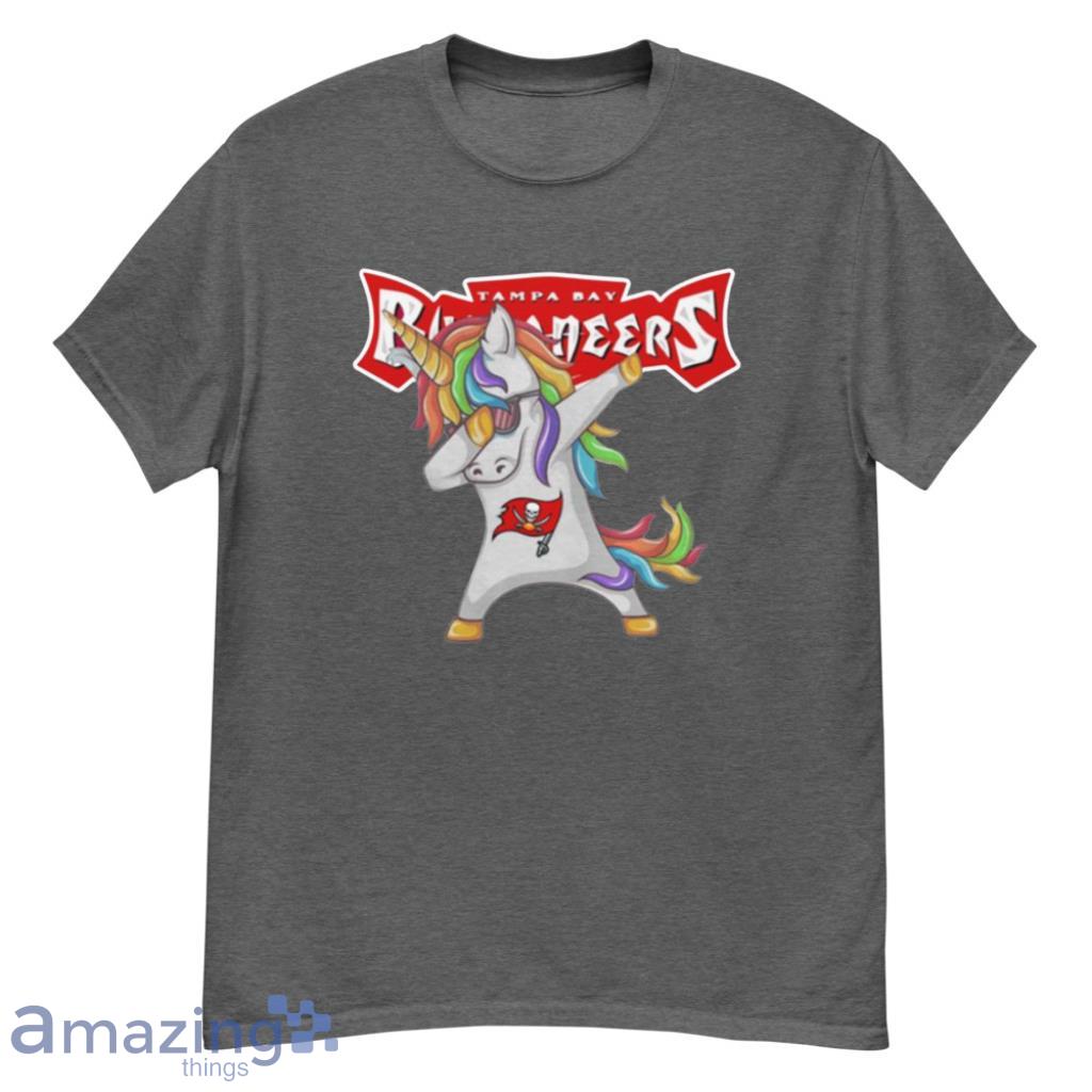 Tampa Bay Buccaneers NFL Football Funny Unicorn Dabbing Sports For Fans T Shirt - G500 Men’s Classic T-Shirt-1