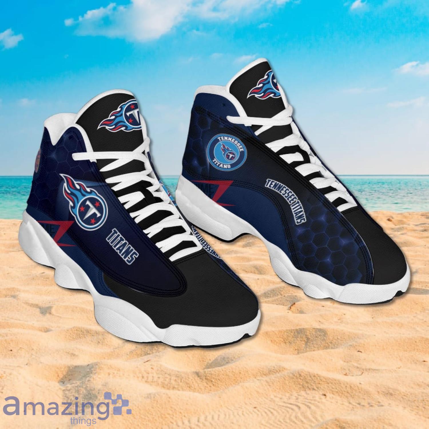 Nfl tennessee titans air jordan 13 shoes - custom jd13 sneakers