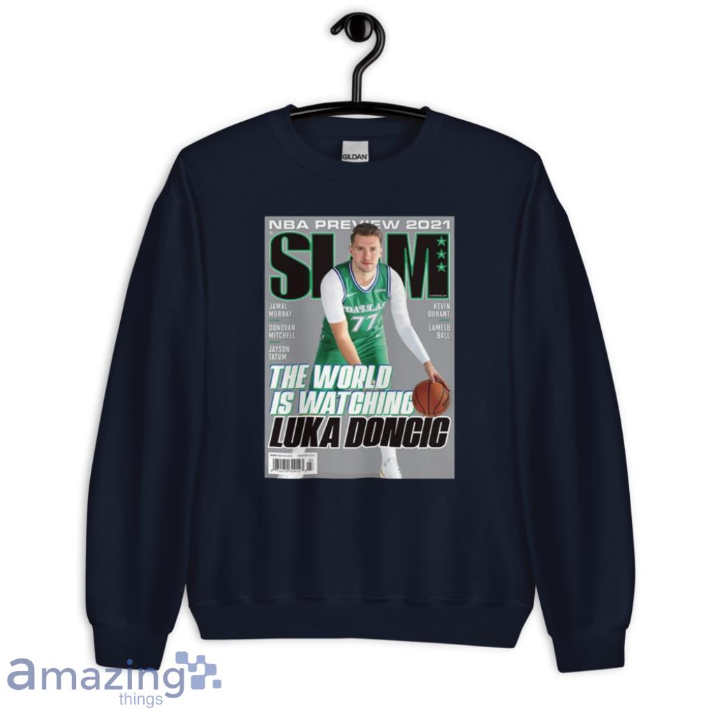 The World Is Watching Luka Doncic T Shirt image The World Is Watching Luka Doncic T-Shirt - Unisex Crewneck Sweatshirt-1