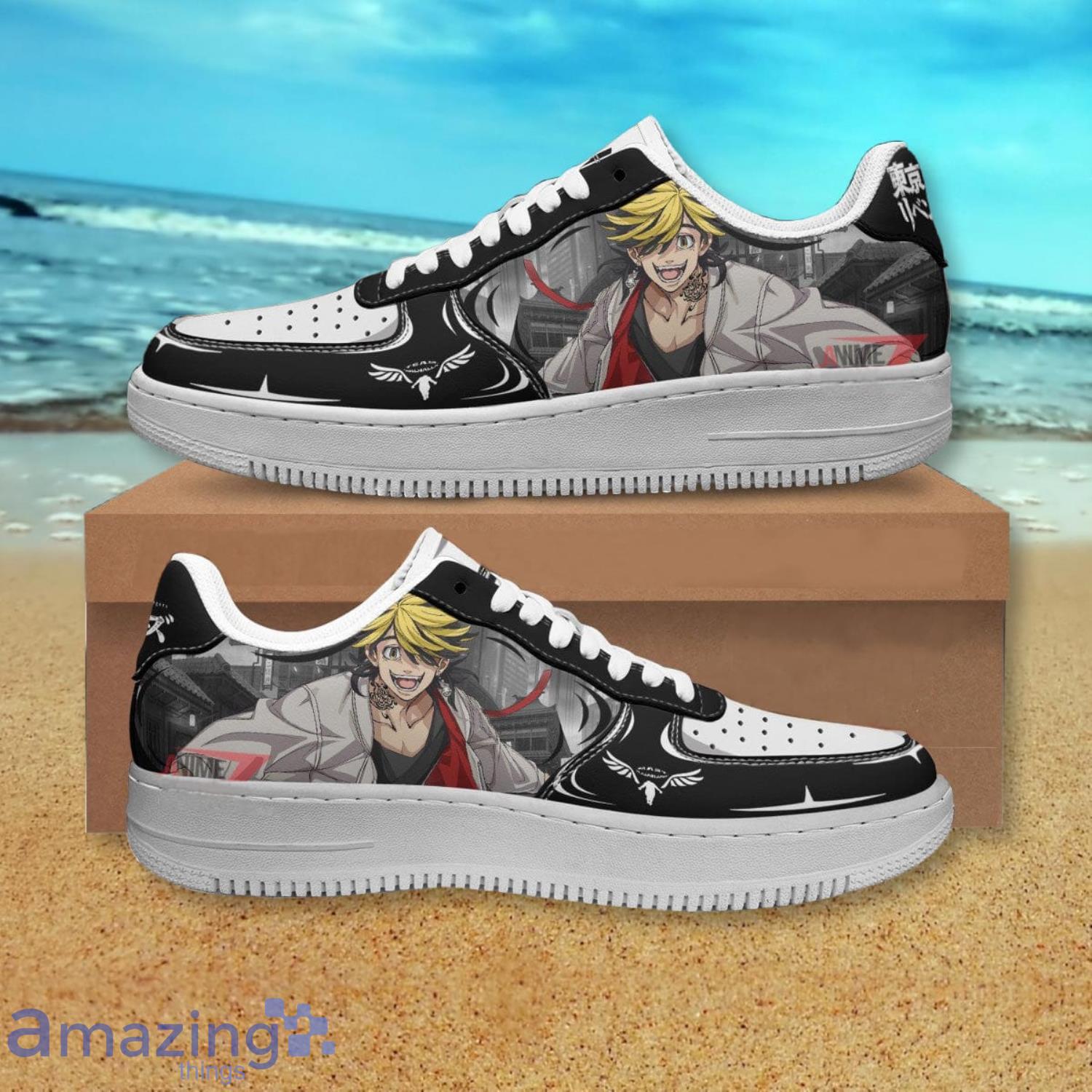 Tokyo Revengers Kazutora Hanemiya Air Force Shoes Gift For Animes Fans Product Photo 1