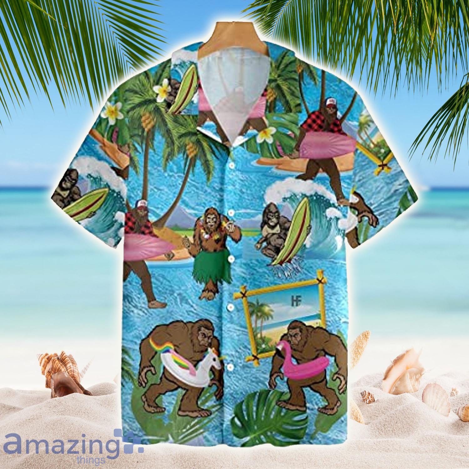 Tropical Bigfoot Hawaiian Shirts - Tropical Bigfoot Hawaiian Shirts