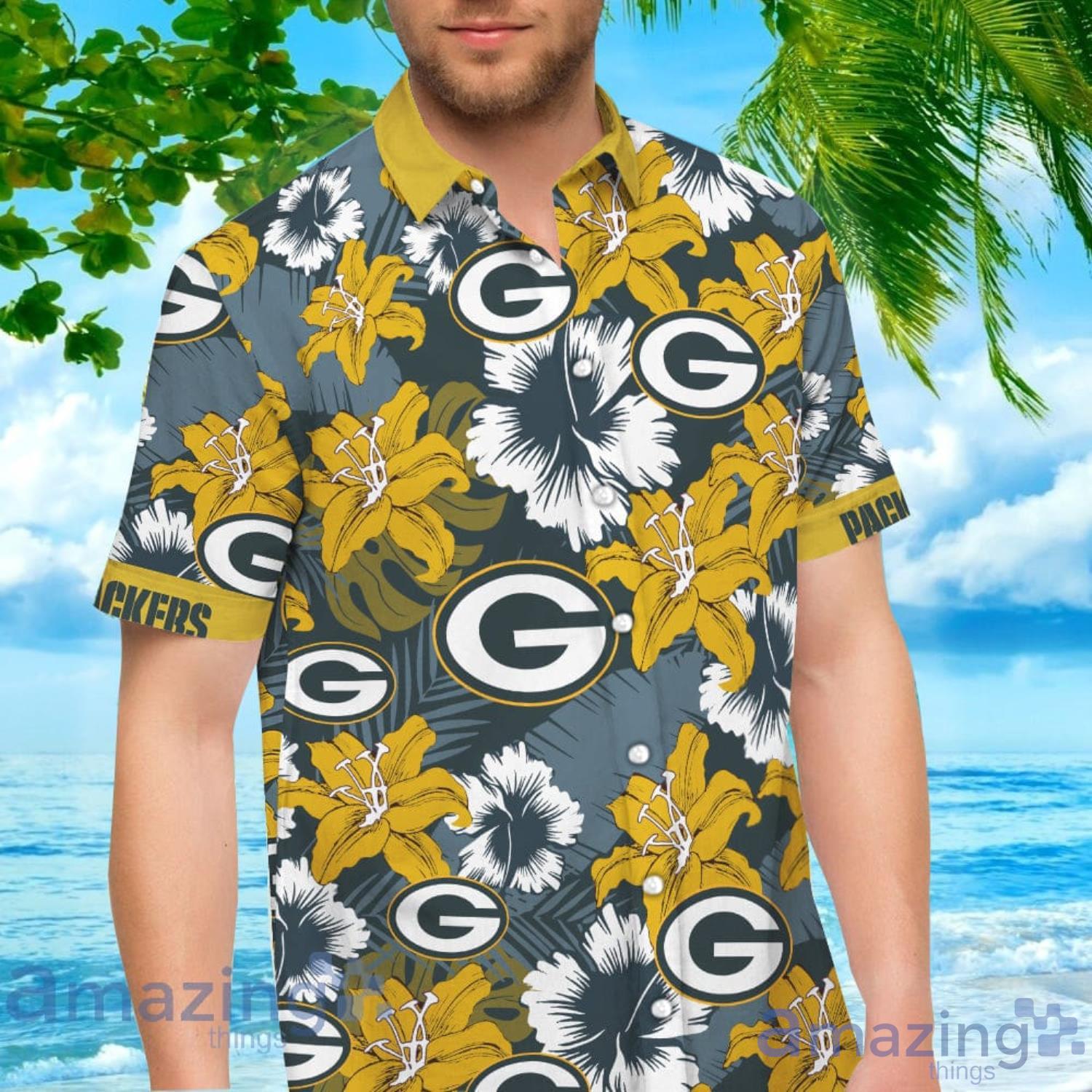 Tropical Flower Green Bay Packers Hawaiian Shirt For Men And Women