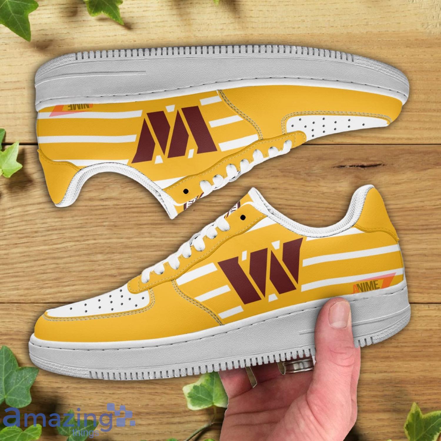Washington Commanders NFL Yellow Air Force Shoes Gift For Fans Product Photo 2