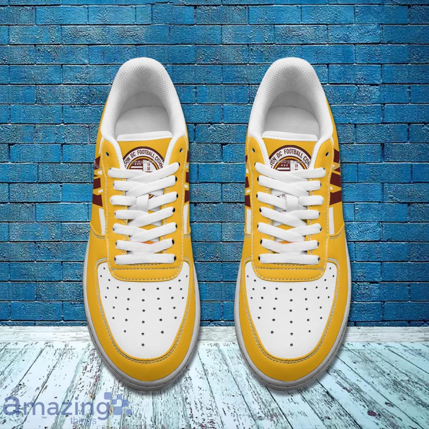 Washington Commanders NFL Yellow Air Force Shoes Gift For Fans Product Photo 4