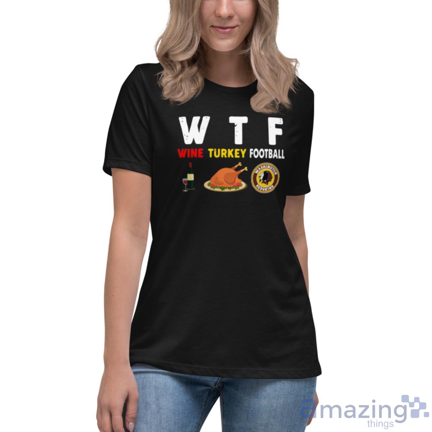 WTF Wine Turkey Football Dallas Cowboys Thanksgiving Youth T-Shirt 