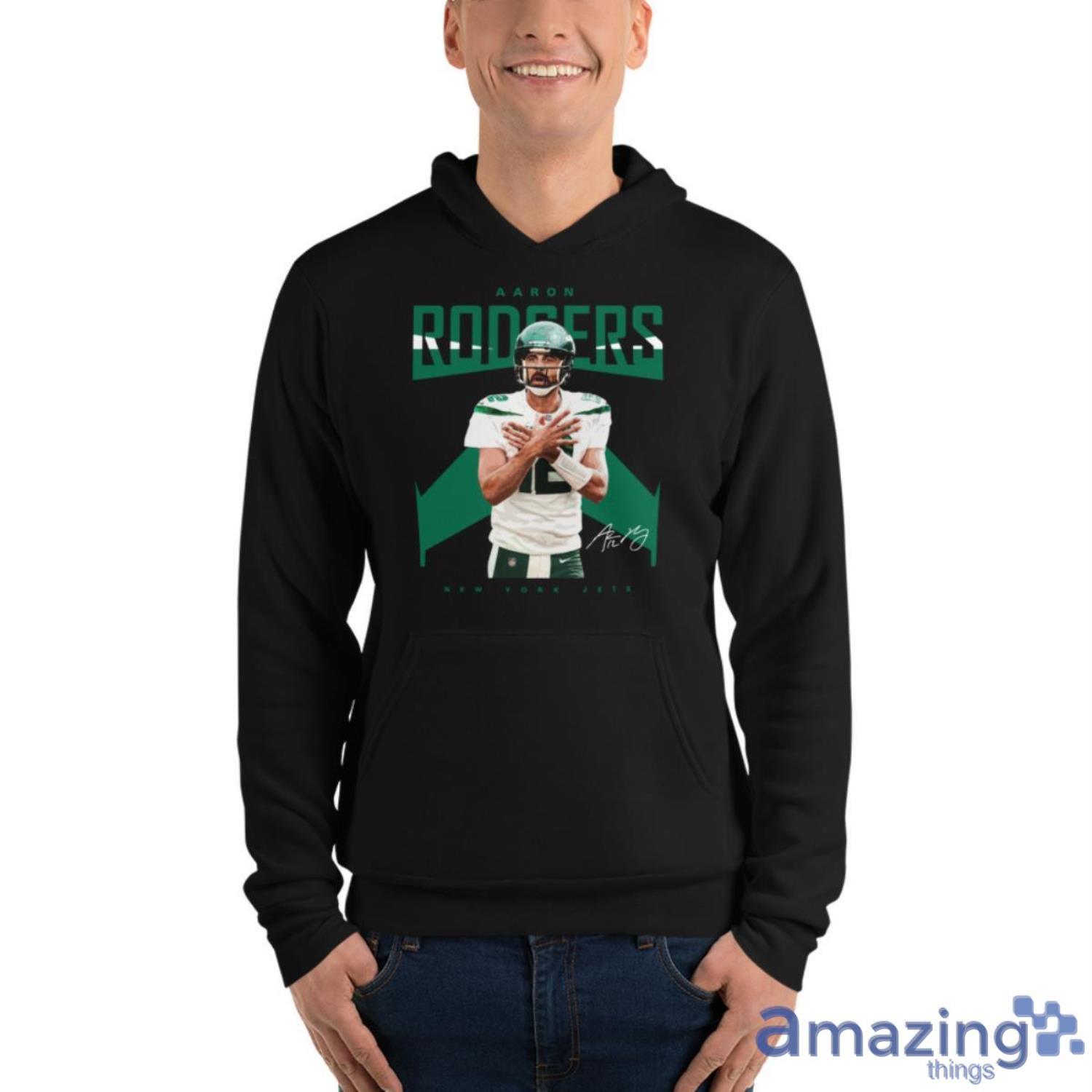 Aaron Rodgers New York Jets Homage Blitz Graphic T-shirt - Shibtee