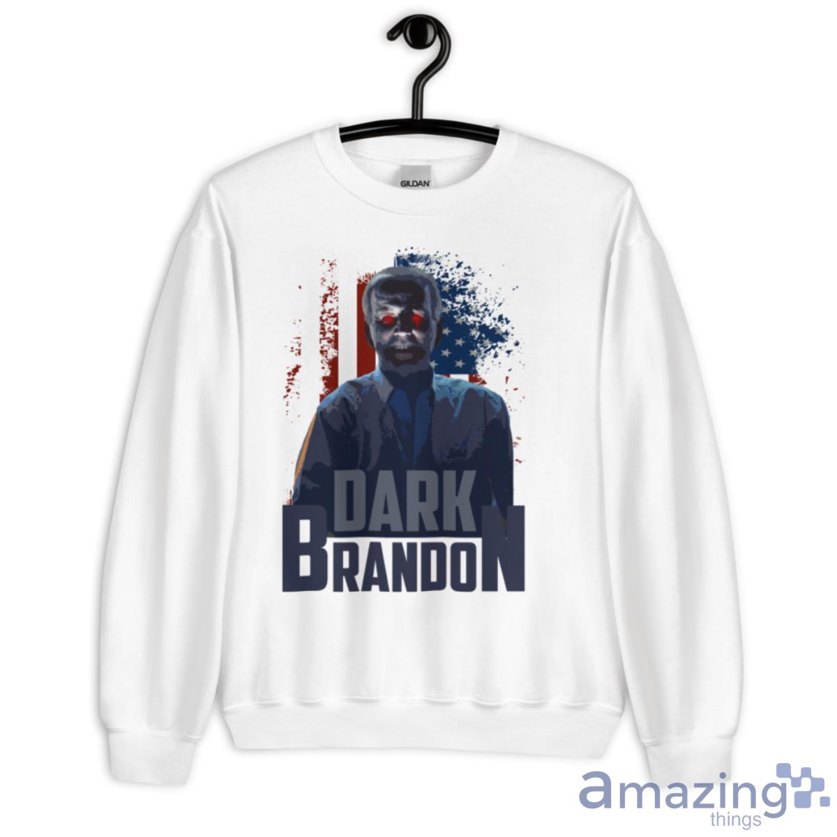 Joe Biden 2024 Flag Dark Brandon Shirt - Unisex Heavy Blend Crewneck Sweatshirt