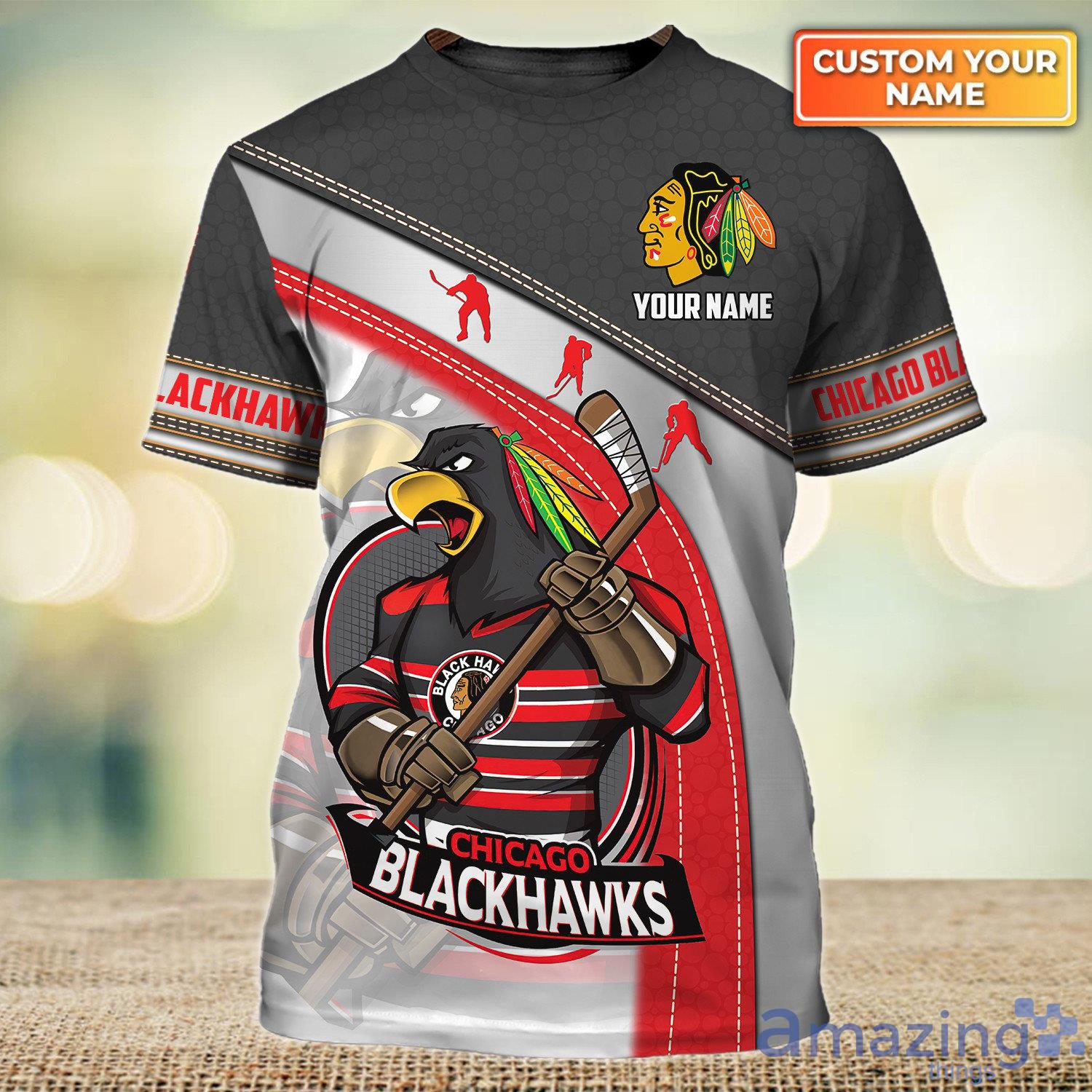Chicago Blackhawks Personalized Name 3D Tshirt Gift For Real Fans