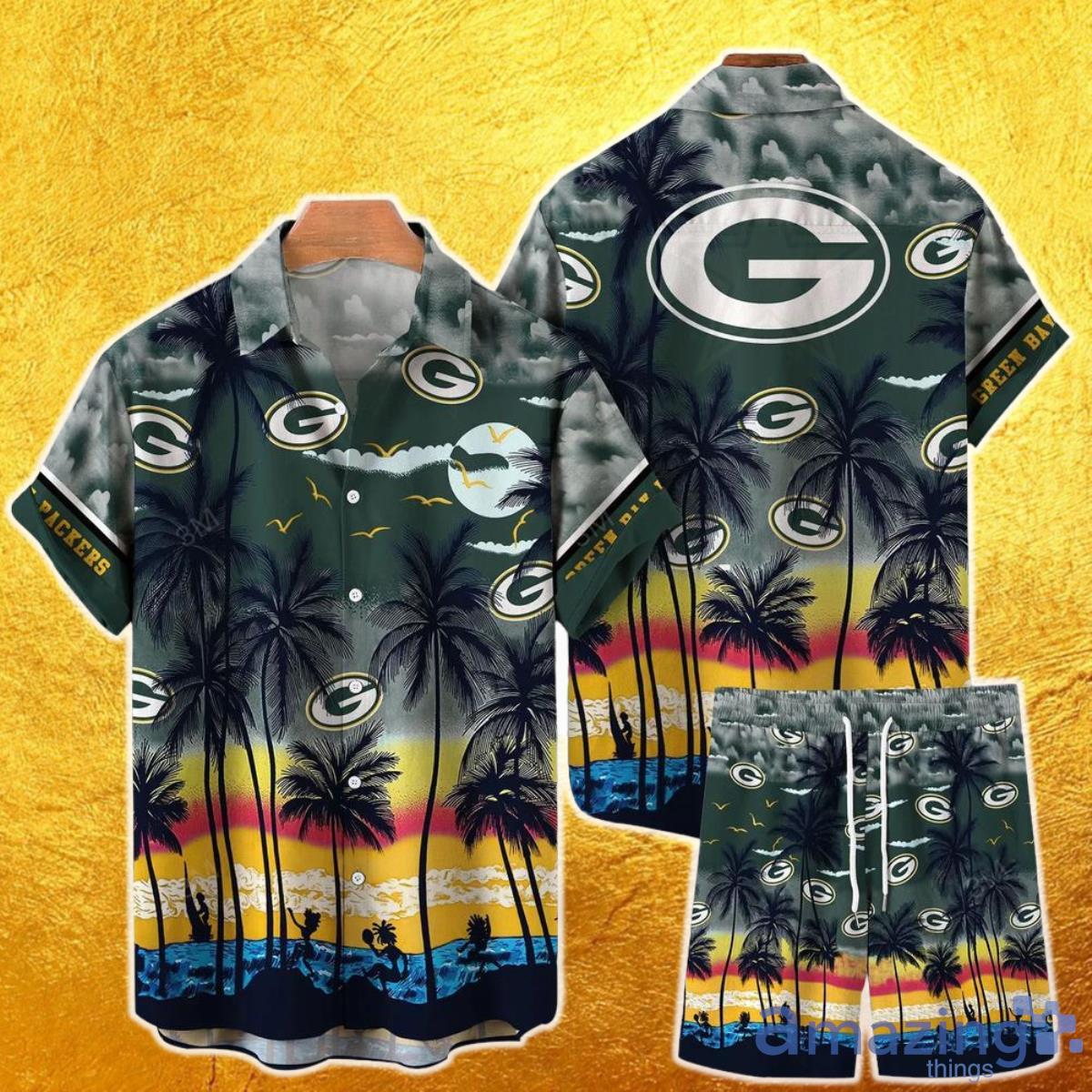 Green Bay Packers Nfl Hawaiian Shirt And Short Tropical Pattern This Summer Product Photo 1