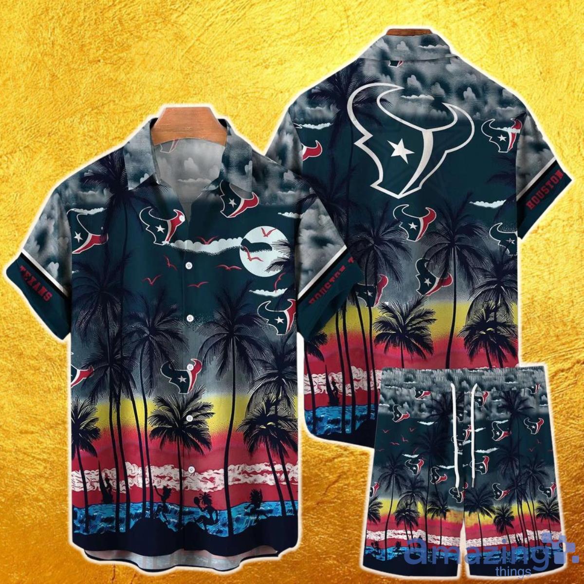 Houston Texans NFL Hawaiian Shirt And Short Tropical Pattern This Summer Shirt New Gift For Best Fan Product Photo 1