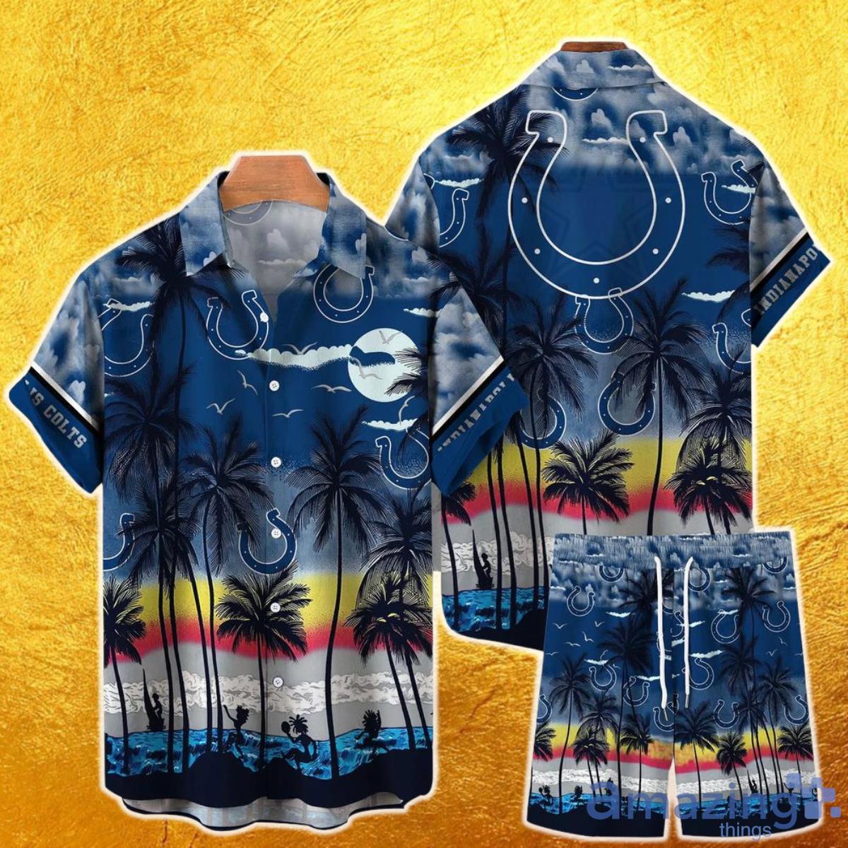 Indianapolis Colts NFL Hawaiian Shirt And Short Tropical Pattern This Summer Shirt New Gift For Best Fan Product Photo 1