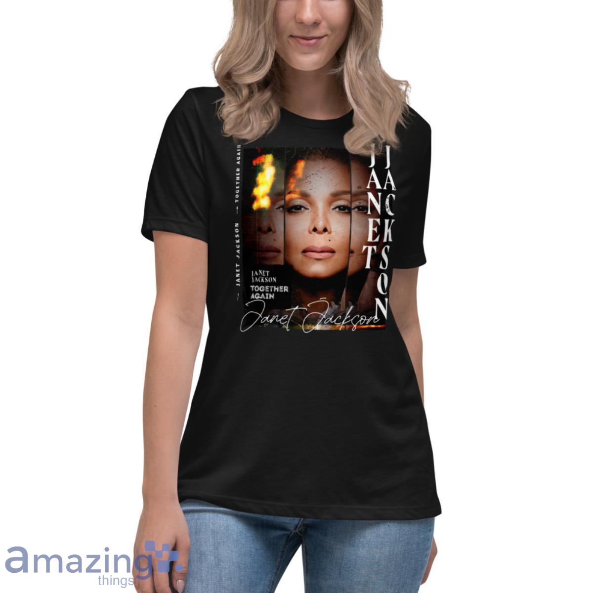 Janet Jackson Together Again Tour 2023 fans T Shirt image Janet Jackson Together Again Tour 2023 fans T-Shirt - Womens Relaxed Short Sleeve Jersey Tee