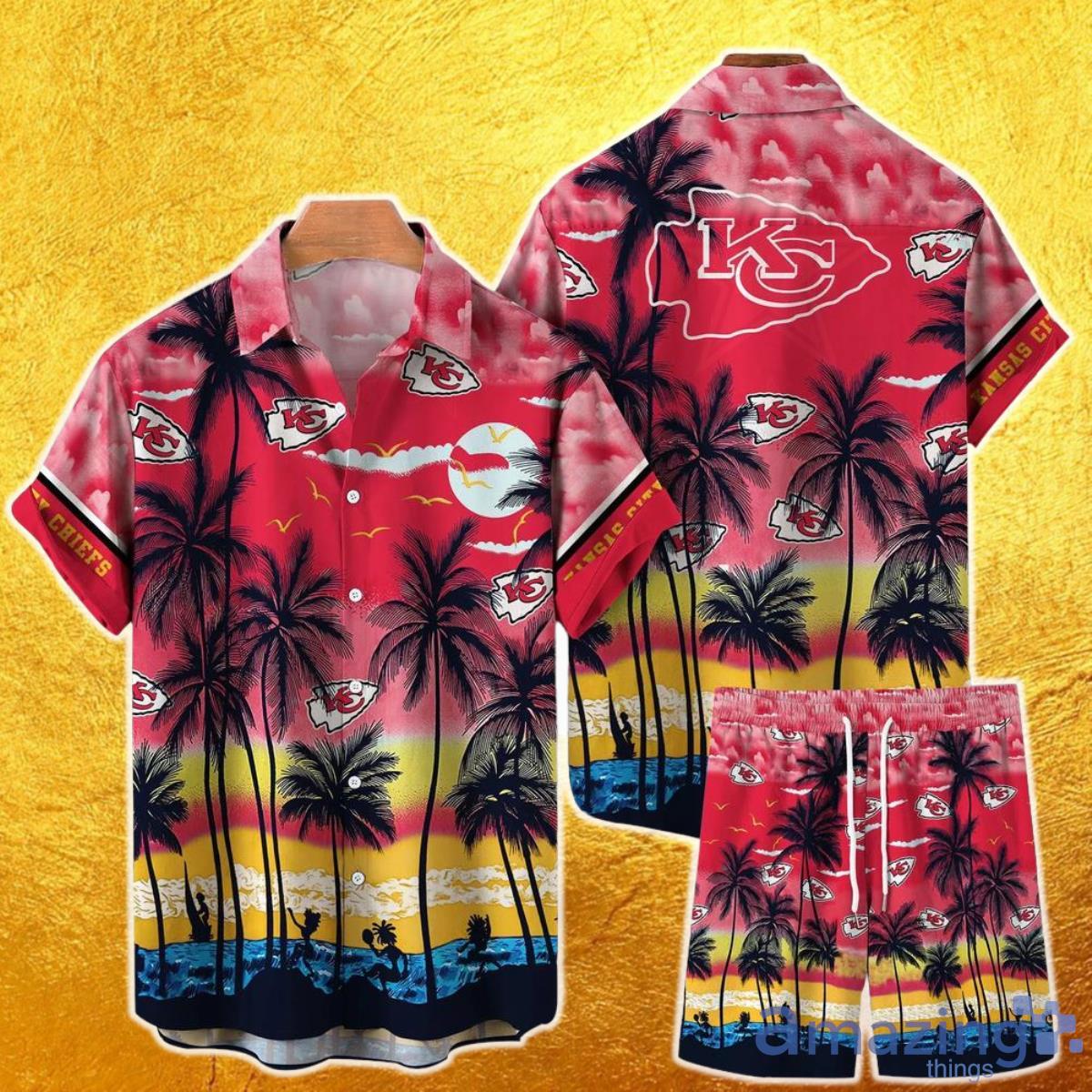 Kansas City Chiefs Nfl Hawaiian Shirt And Short Tropical Pattern This Summer Shirt New Gift For Best Fan Product Photo 1