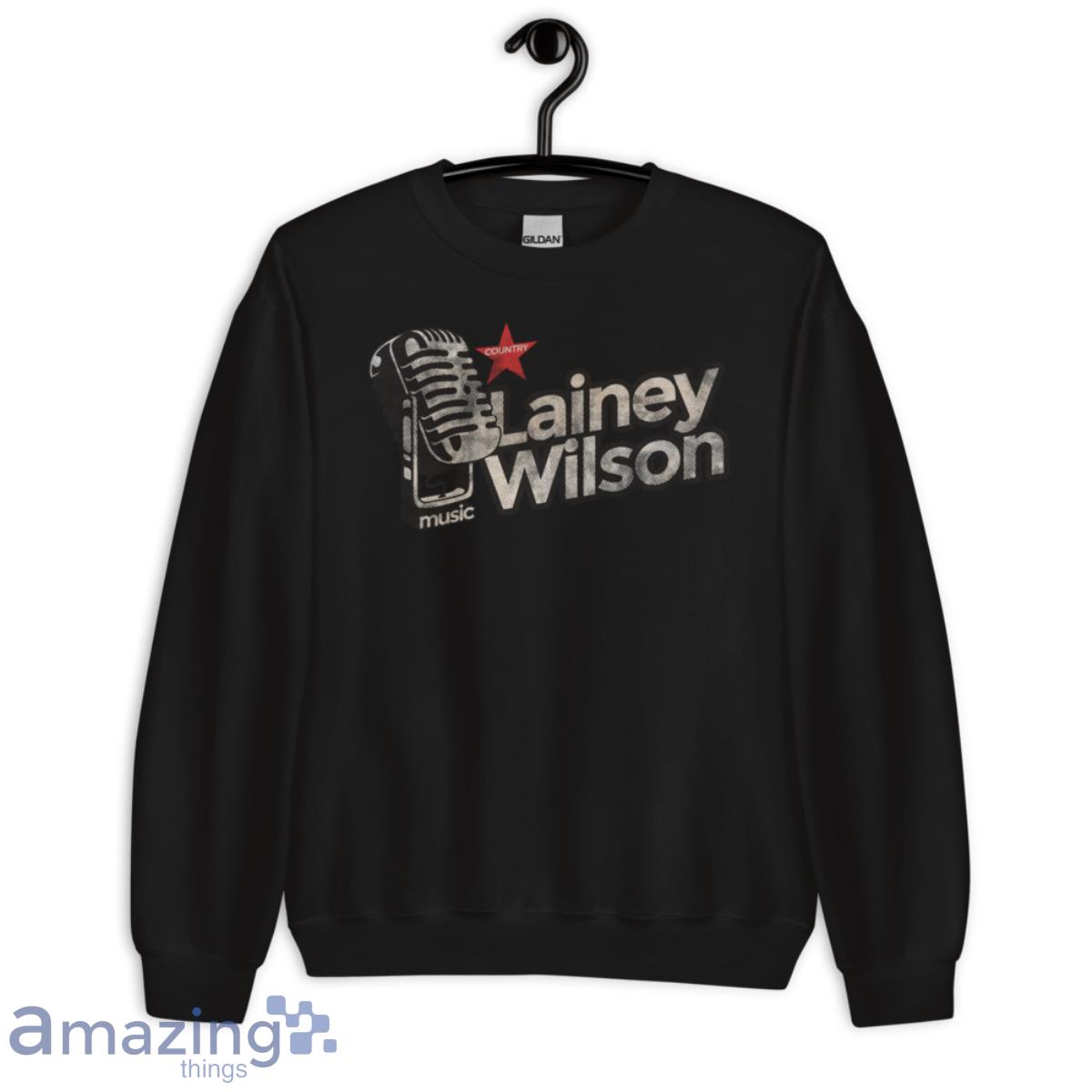 Lainey Wilson Vintage Microphone T Shirt image Lainey Wilson Vintage Microphone T-Shirt - Unisex Crewneck Sweatshirt