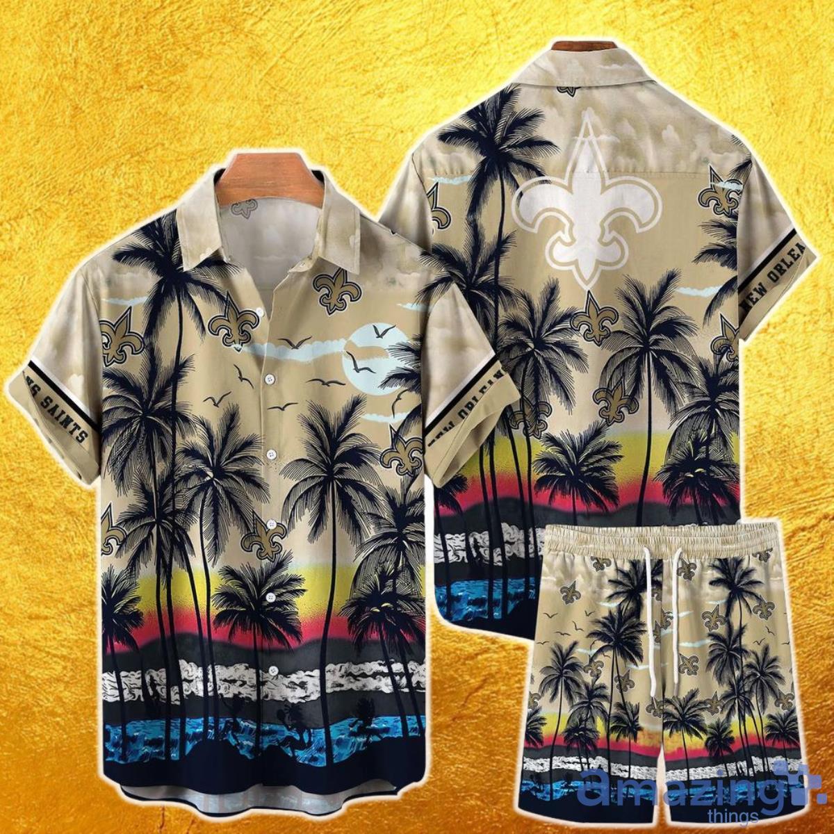 New Orleans Saints NFL Hawaiian Shirt And Short Tropical Pattern This Summer Shirt New Gift For Best Fan Product Photo 1