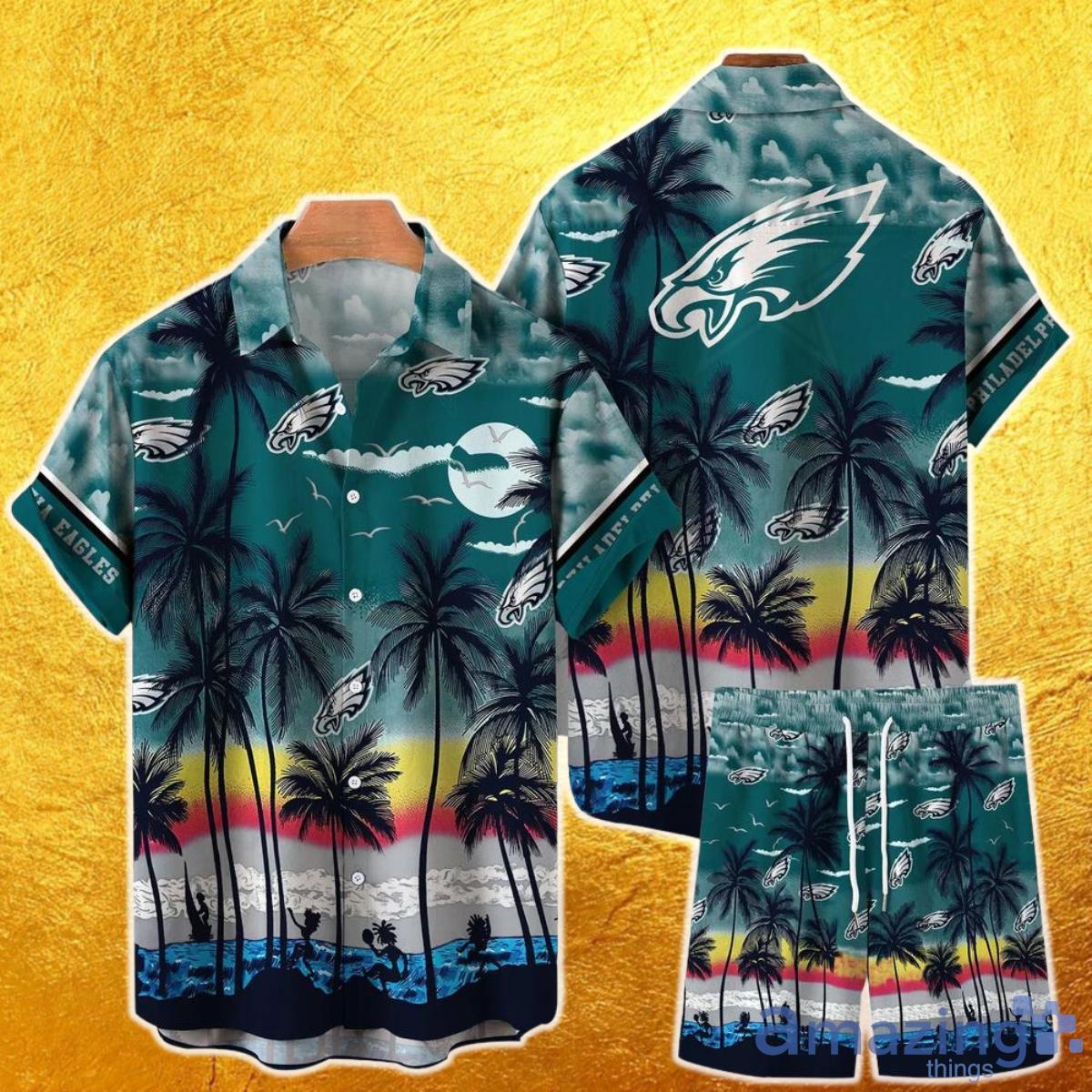 Philadelphia Eagles NFL Hawaiian Shirt And Short Tropical Pattern This Summer Shirt New Gift For Best Fan Product Photo 1