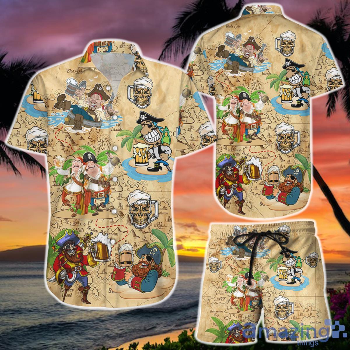 Beach Shirt Buy Pirate Skull Hawaiian Shirt