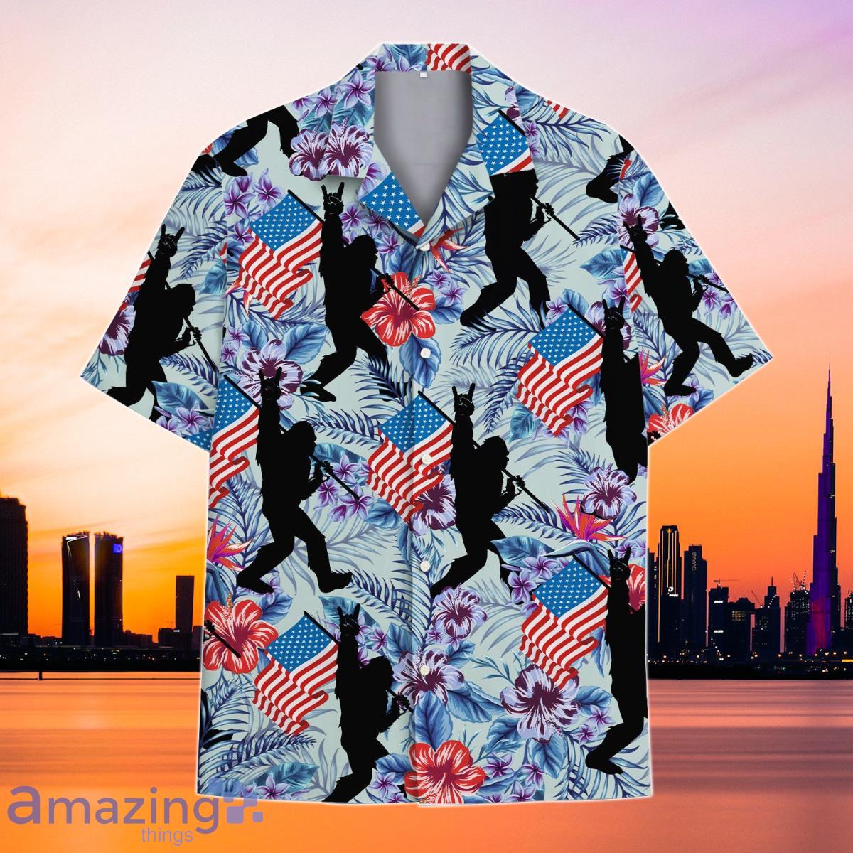 American flag hawaiian clearance shirt