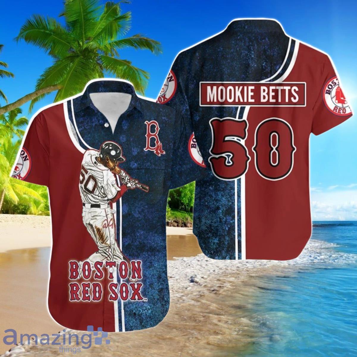 50 Mookie Betts Boston Red Sox Hawaiian Shirt Gift For Men And Woen Fans