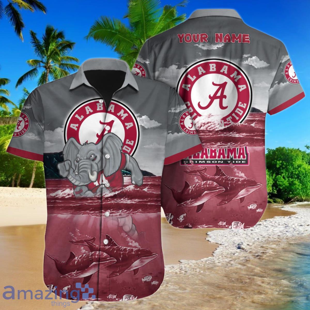 Alabama Crimson Tide NCAA Custom Name Hawaiian Shirt Best Gift For Loyal Fans Product Photo 1
