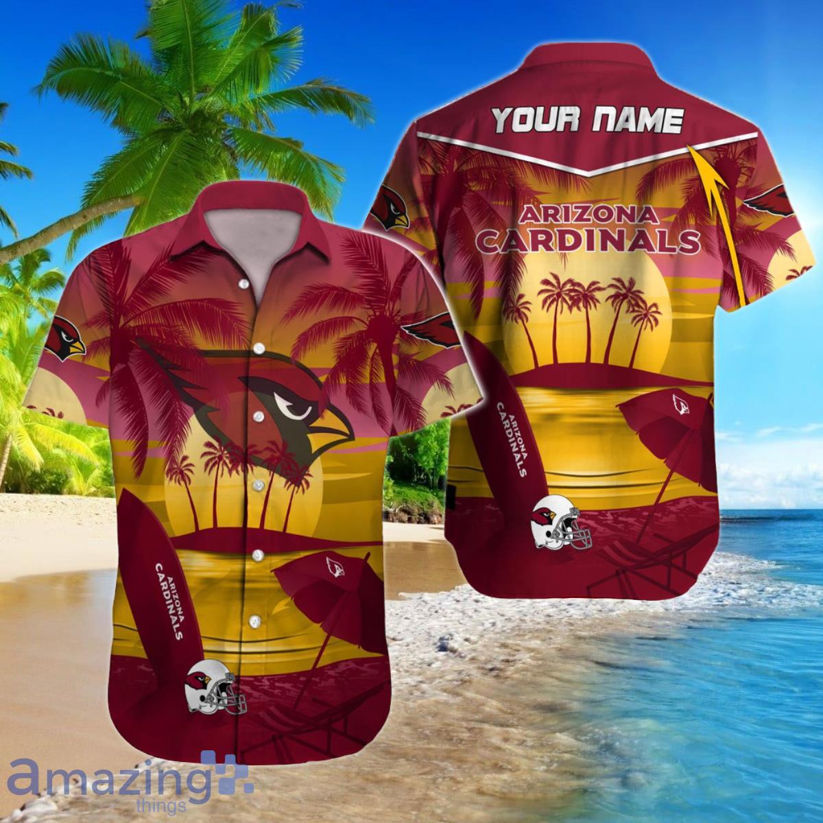 Arizona Cardinals Custom Name Hawaiian Shirt NFL Football Best Gift For Men  And Women Fans