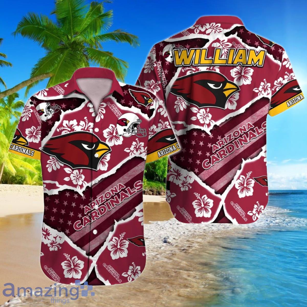 Arizona Cardinals NFL Football Custom Name Hawaiian Shirt Unique