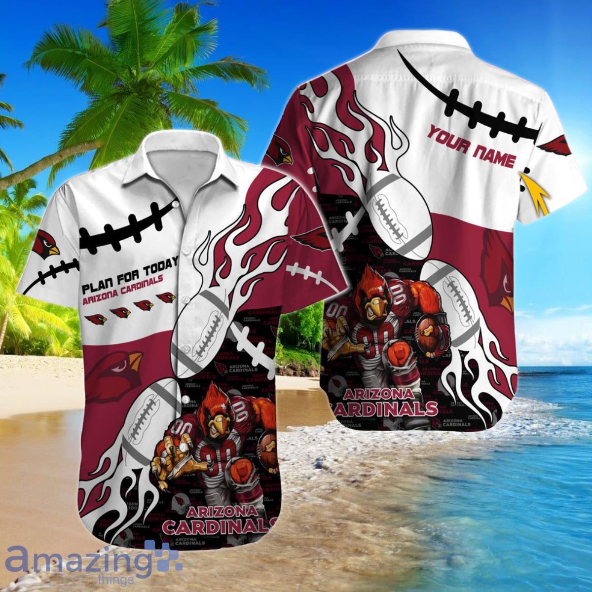 Arizona Cardinals Hawaiian Shirt NFL Football Custom Name Hawaiian