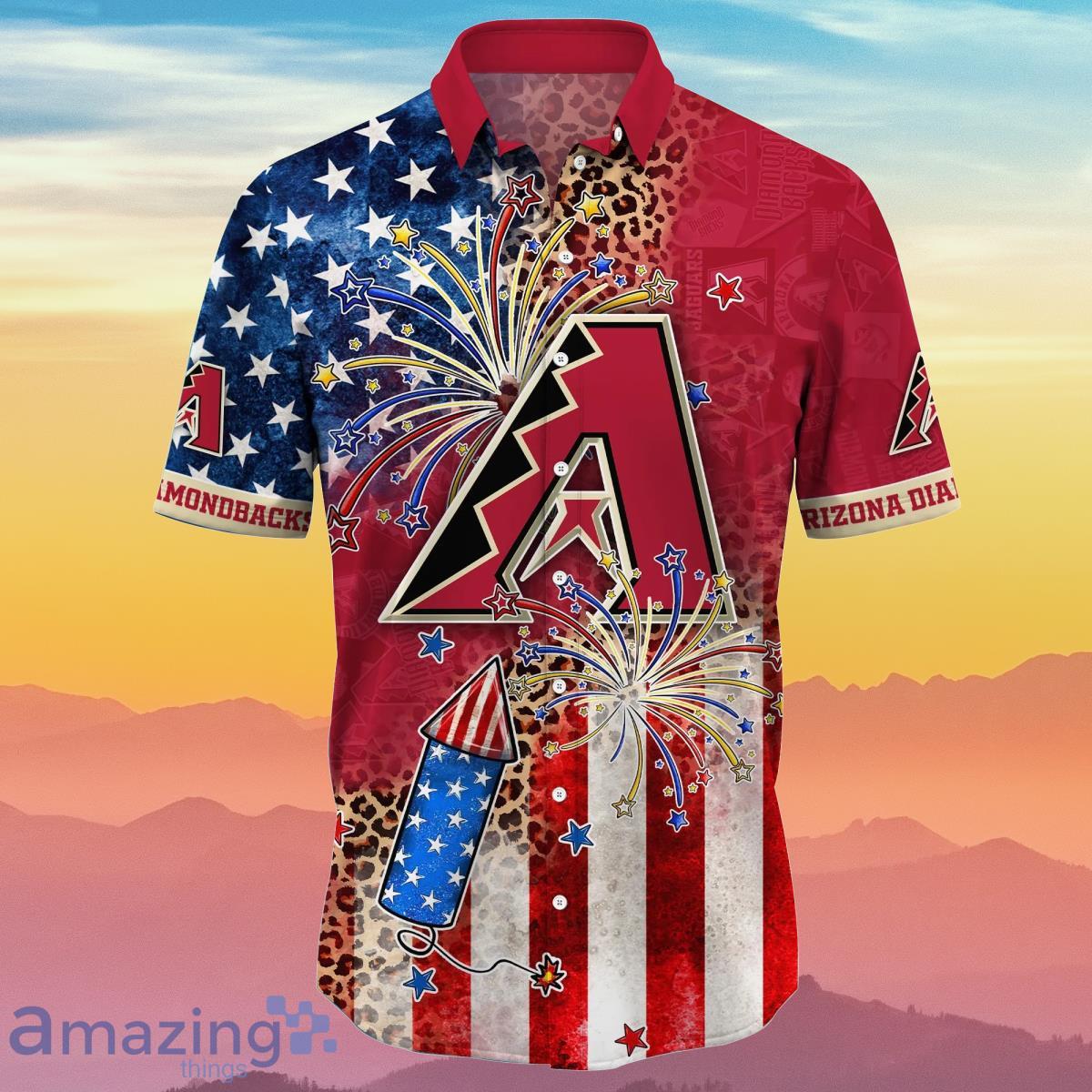 Arizona Diamondbacks MLB Hawaiian Shirt Independence Day