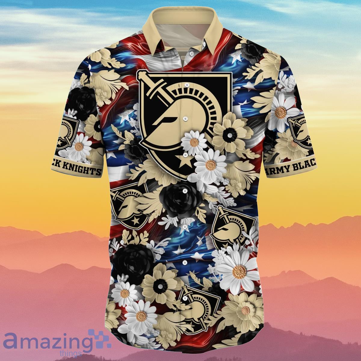 Army Black Knights NCAA3 Hawaiian Shirt 4th Of July Independence Day Best Gift For Fans image Army Black Knights NCAA3 Hawaiian Shirt 4th Of July Independence Day Best Gift For Fans Product Photo 2