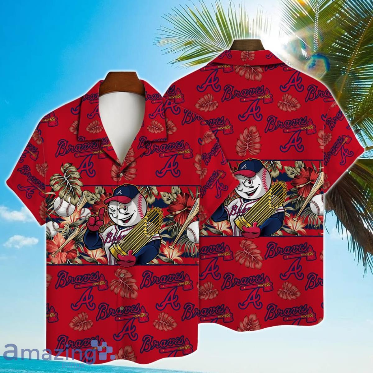 Atlanta Braves Palm Leaves Pattern Tropical Hawaiian Shirt And