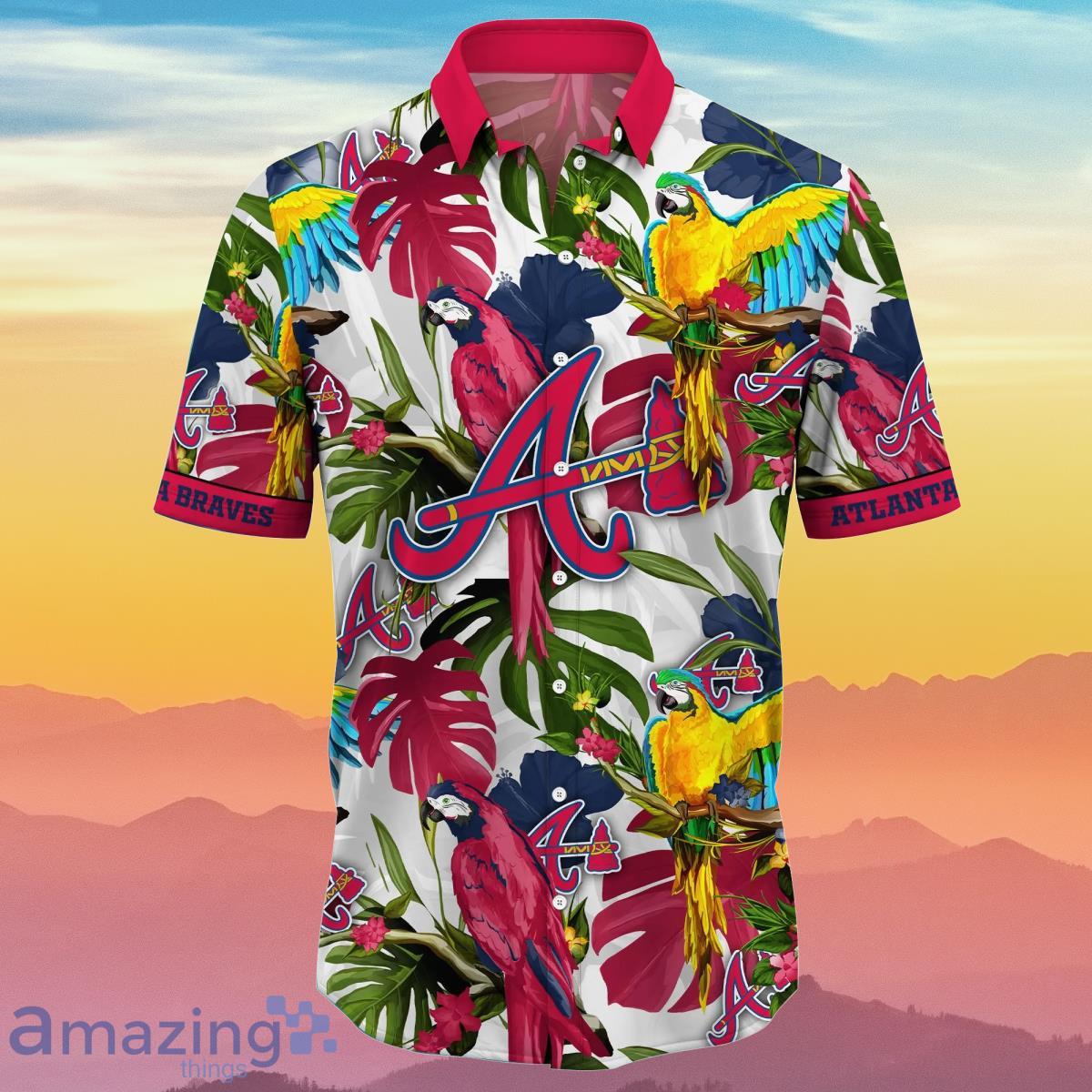 Trending Atlanta Braves MLB Flower Floral Hawaiian Shirt - Owl