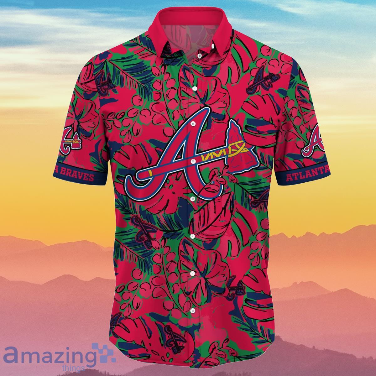 Atlanta Braves MLB Flower Hawaiian Shirt Impressive Gift For Real Fans image Atlanta Braves MLB Flower Hawaiian Shirt Impressive Gift For Real Fans Product Photo 2