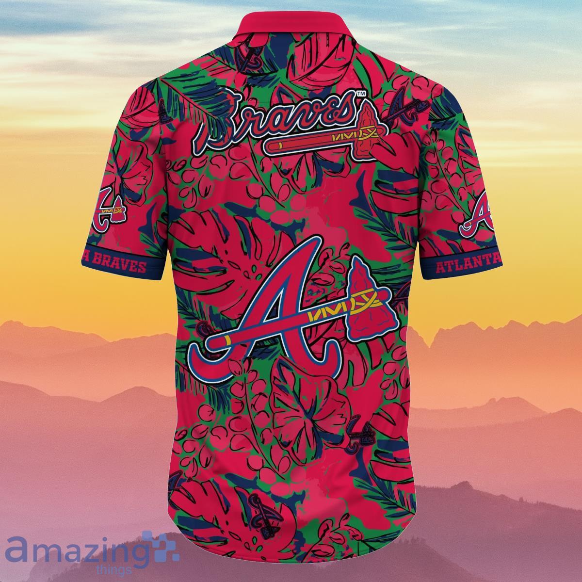 Atlanta Braves MLB Flower Hawaiian Shirt Impressive Gift For Real Fans image Atlanta Braves MLB Flower Hawaiian Shirt Impressive Gift For Real Fans Product Photo 3