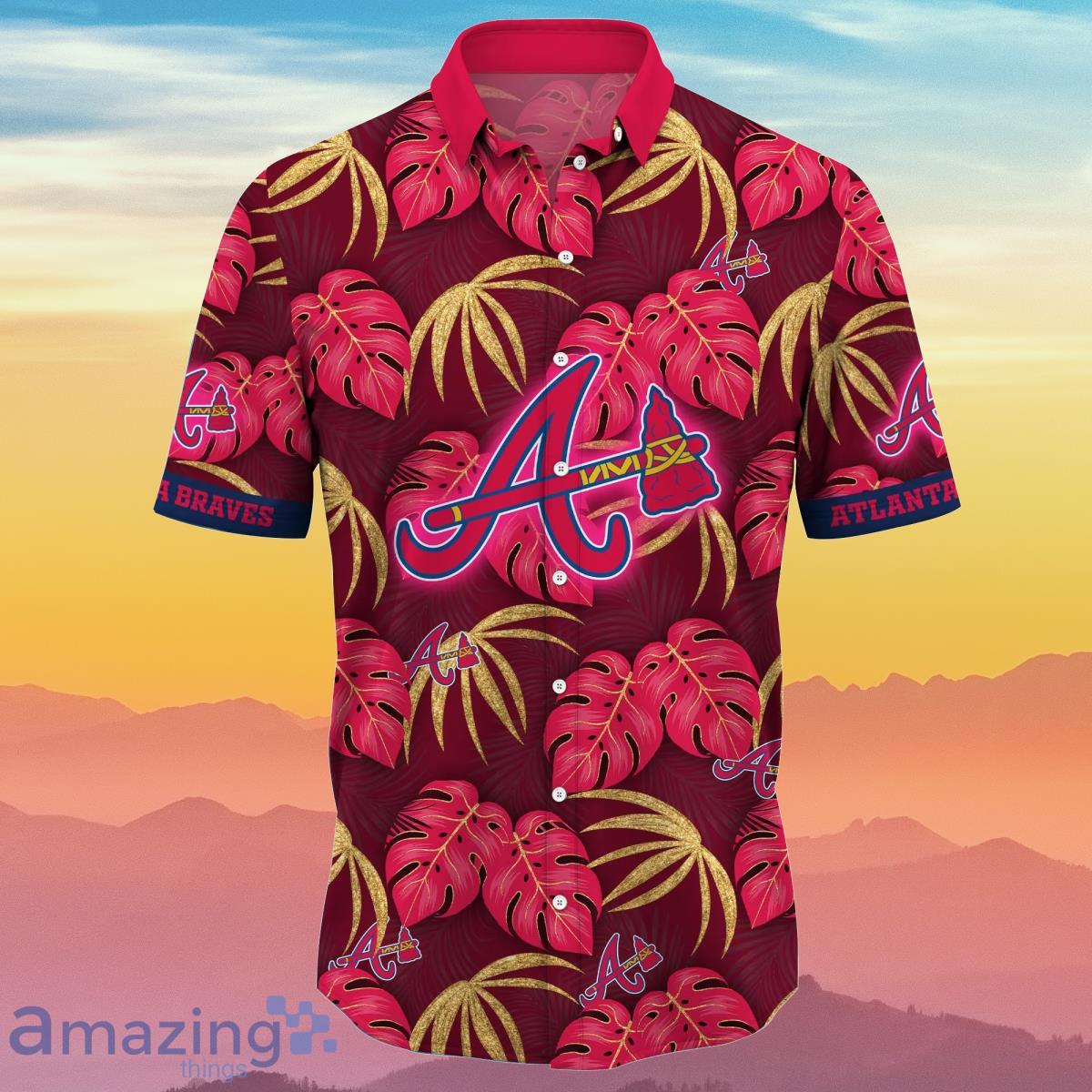 Atlanta Braves MLB Flower Hawaiian Shirt Special Gift For Real Fans image Atlanta Braves MLB Flower Hawaiian Shirt Special Gift For Real Fans Product Photo 2