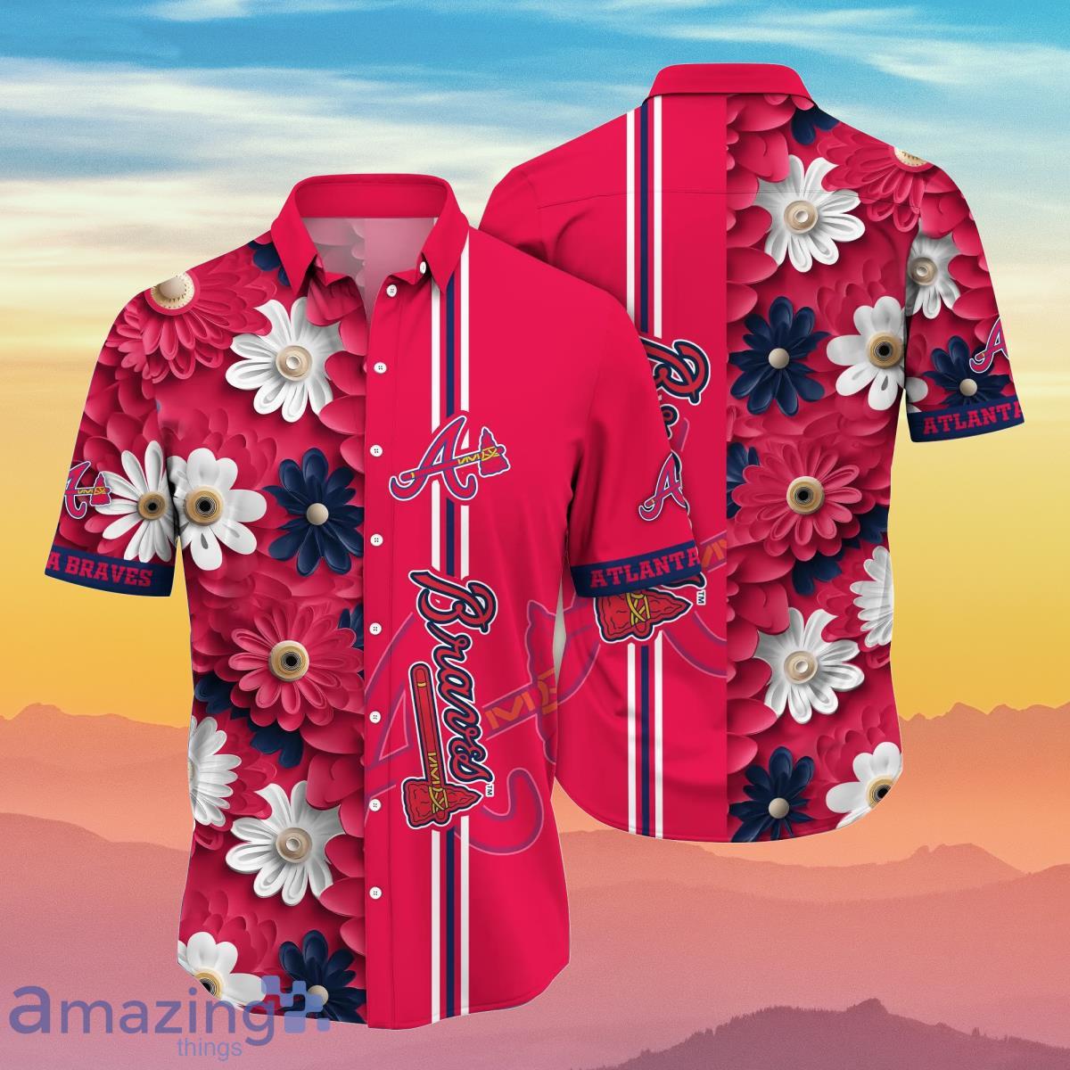 Atlanta Braves MLB Flower Hawaiian Shirt Summer Football Best Gift For Fans Product Photo 1