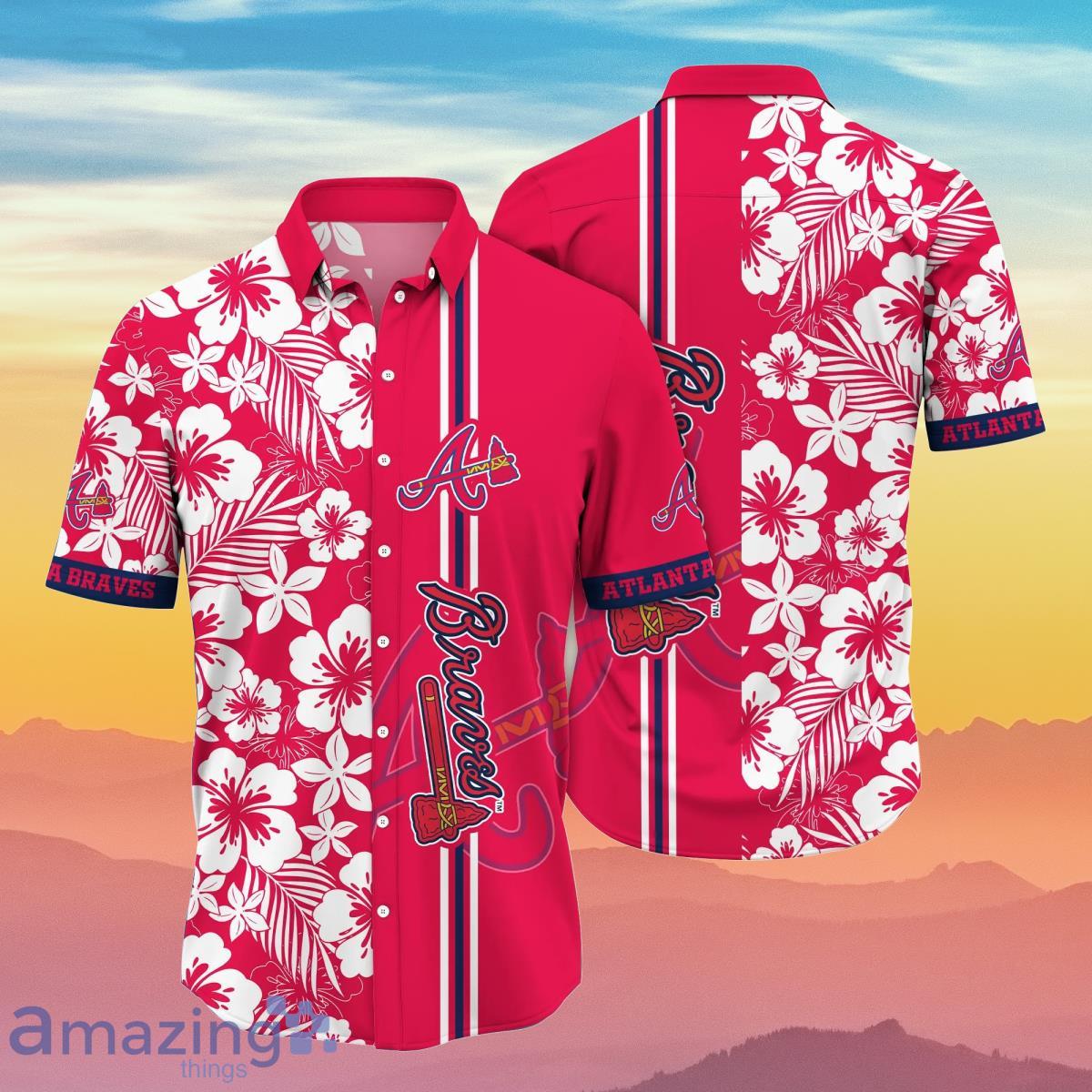 Atlanta Braves MLB Flower Pattern Summer Custom Hawaiian Shirt