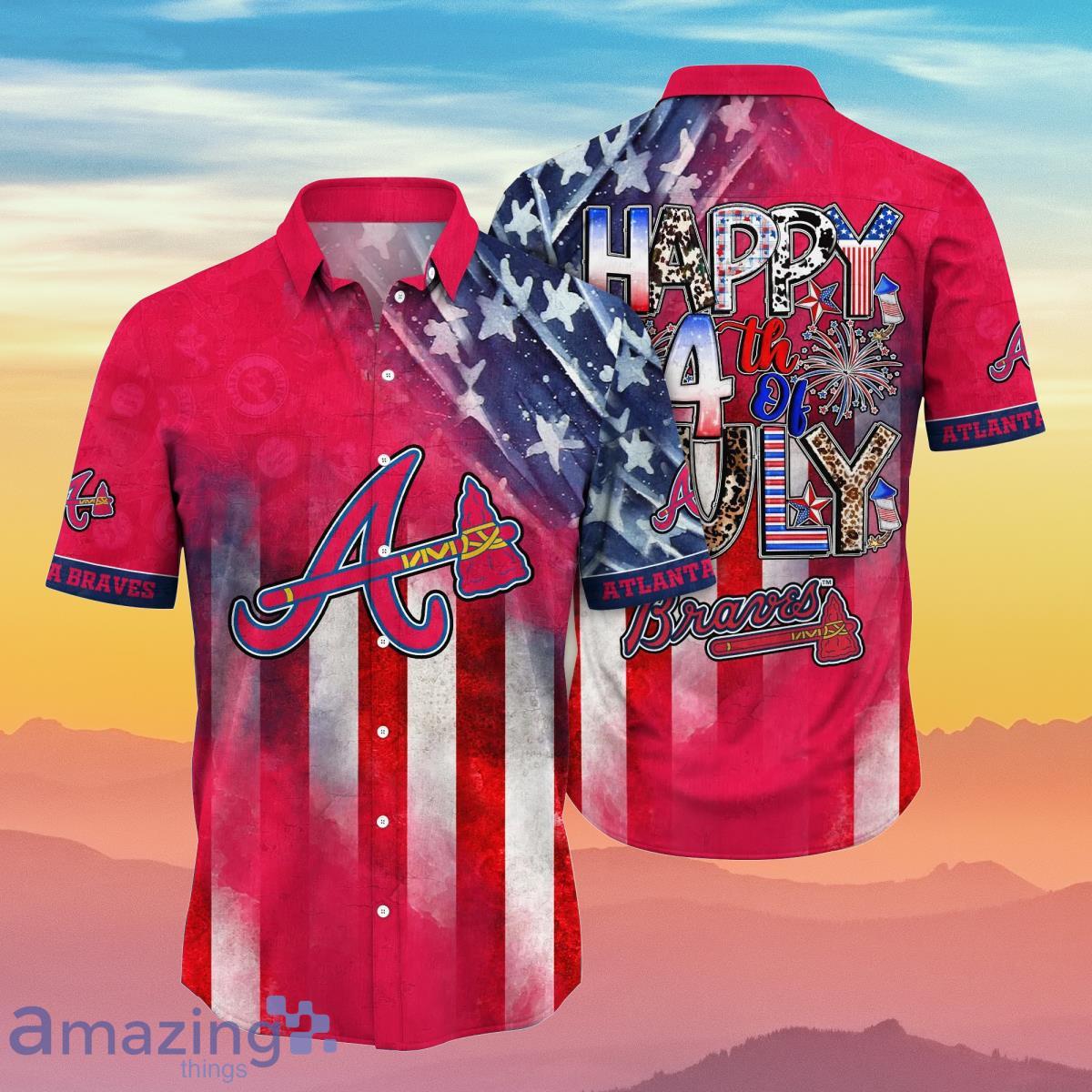 Atlanta Braves MLB Hawaiian Shirt 4th Of July Independence Day Special Gift For Men Women Product Photo 1 Atlanta Braves MLB Hawaiian Shirt 4th Of July Independence Day Special Gift For Men Women Product Photo 1