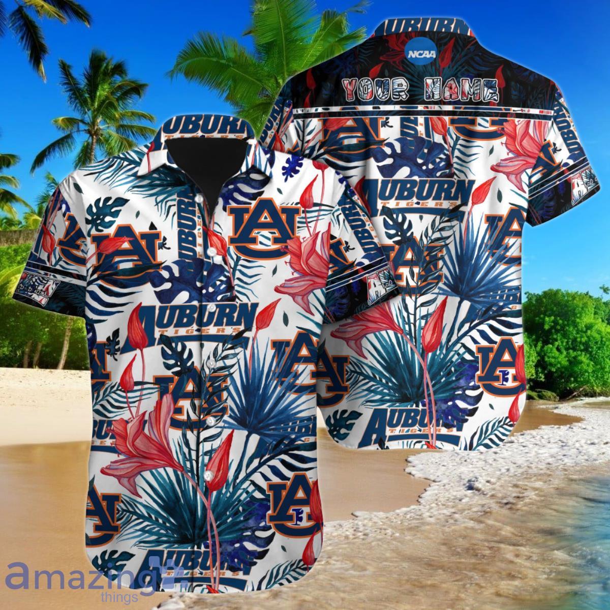 Auburn Tigers NCAA Custom Name Hawaiian Shirt Best Gift For Fans Product Photo 1