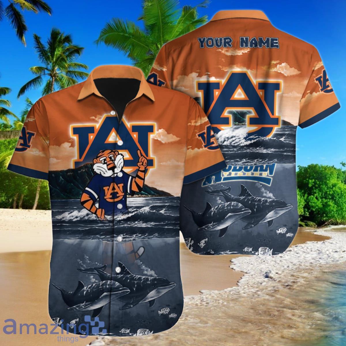 Auburn Tigers NCAA Custom Name Hawaiian Shirt For Men Women Gift For Fans Product Photo 1