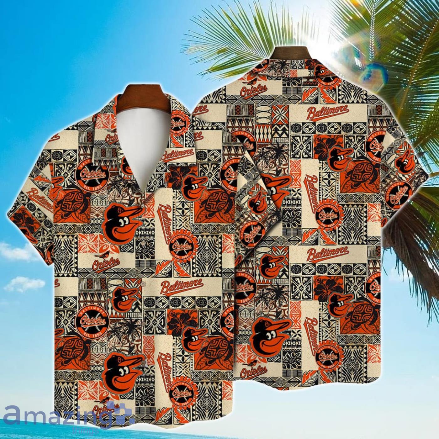 new baltimore orioles palm tree hawaian dress shirt size XL baseball