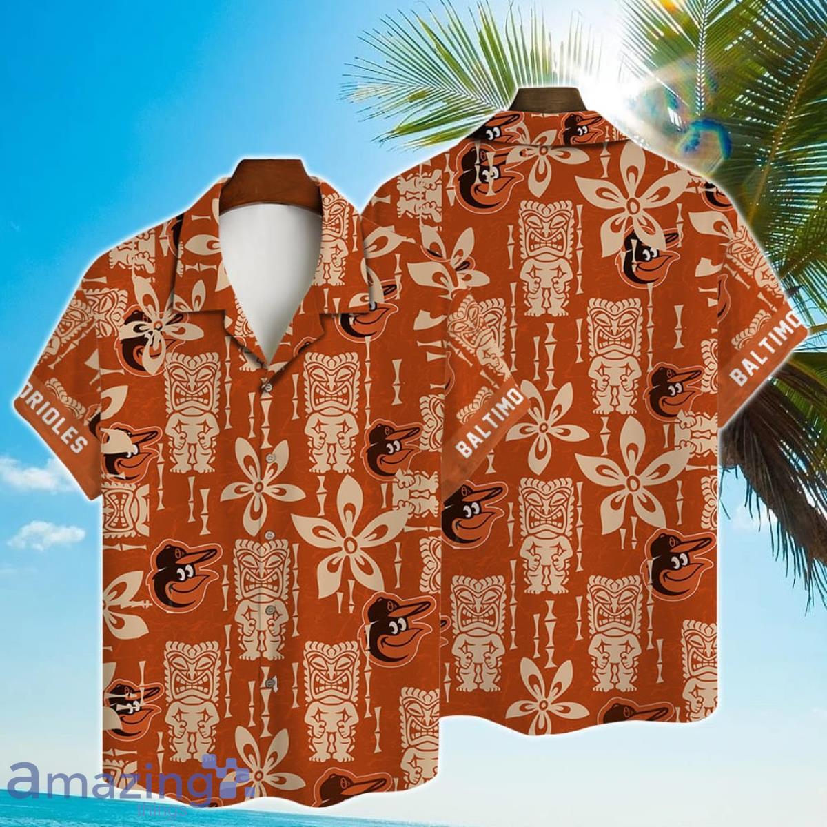 Baltimore Orioles Major League Baseball 2023 Tiki Hawaiian Shirt Product Photo 1