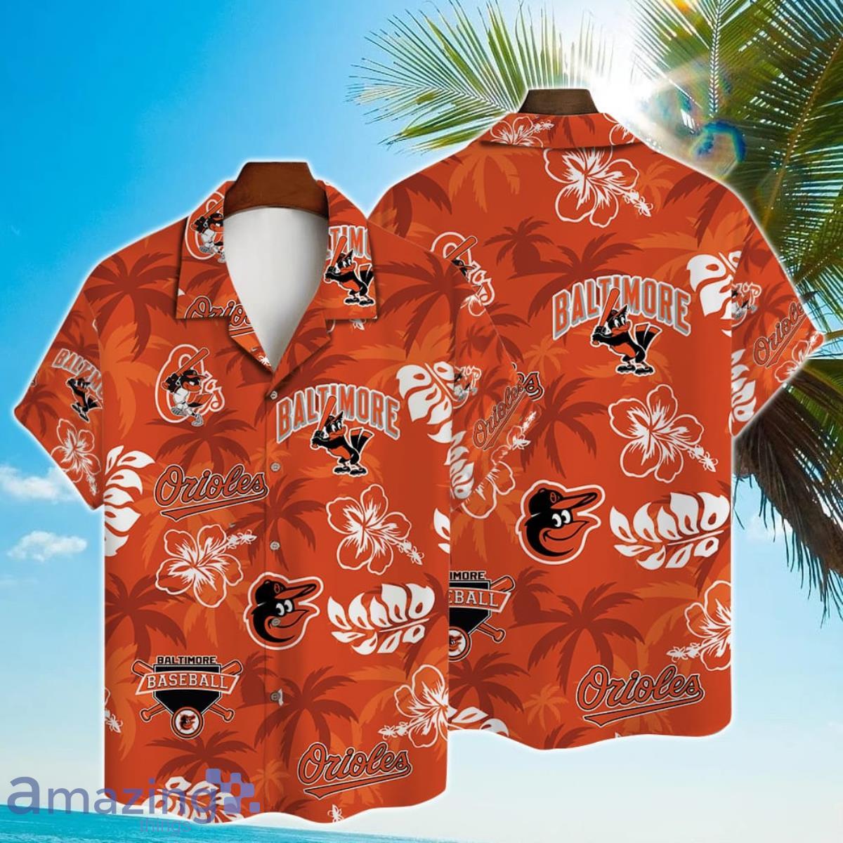 Baltimore Orioles Major League Baseball Tropical Floral 2023 Hawaiian Shirt Product Photo 1