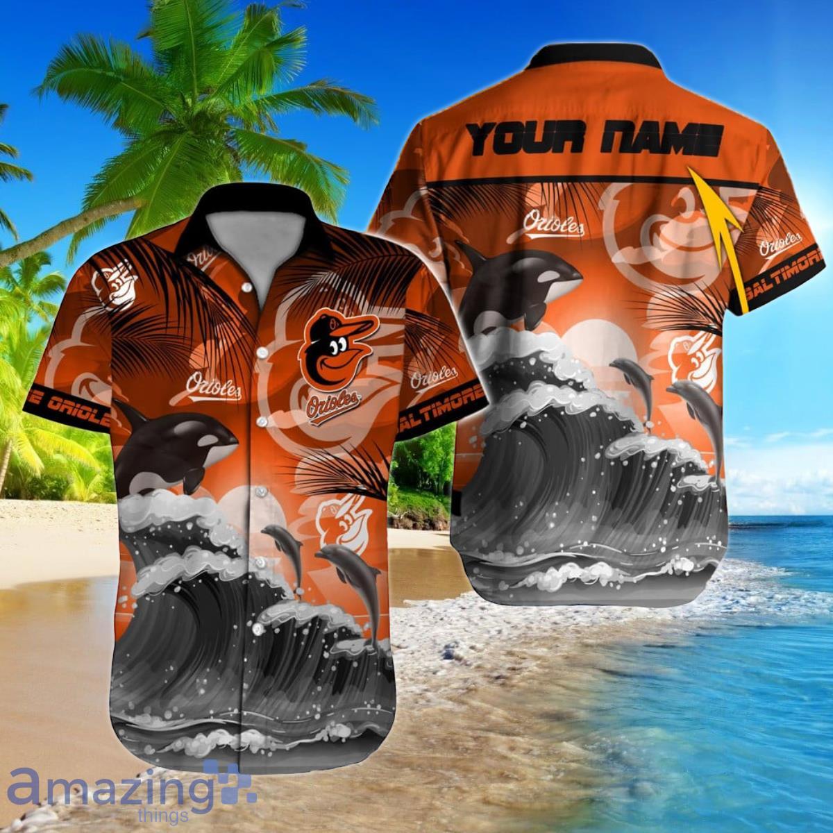 Baltimore Orioles MLB Custom Name Hawaii Shirt Best Gift For Men And Women Fans Product Photo 1