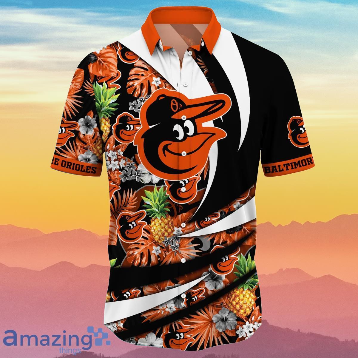 Baltimore Orioles MLB Flower Hawaiian Shirt Special Gift For Fans image Baltimore Orioles MLB Flower Hawaiian Shirt Special Gift For Fans Product Photo 2