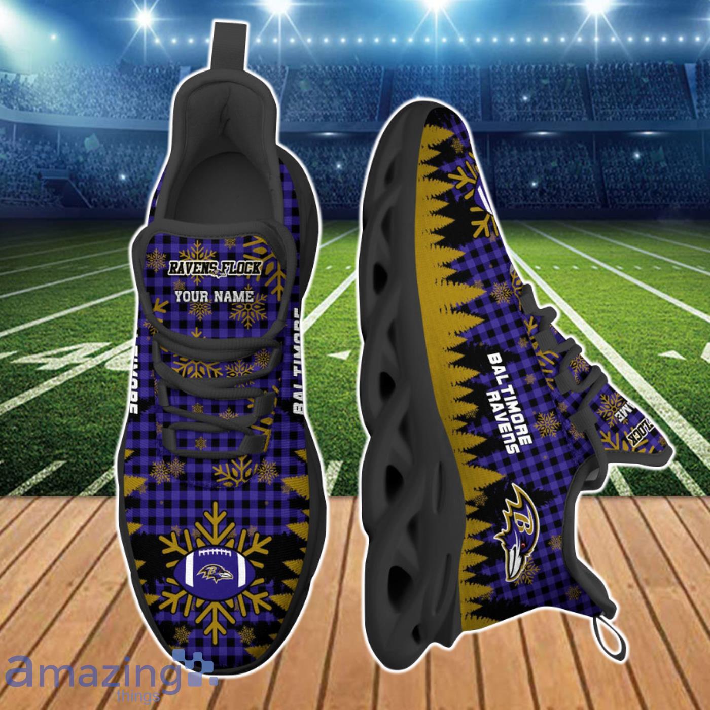 Baltimore Ravens NFL Clunky Max Soul Shoes Custom Name For Fans Product Photo 2