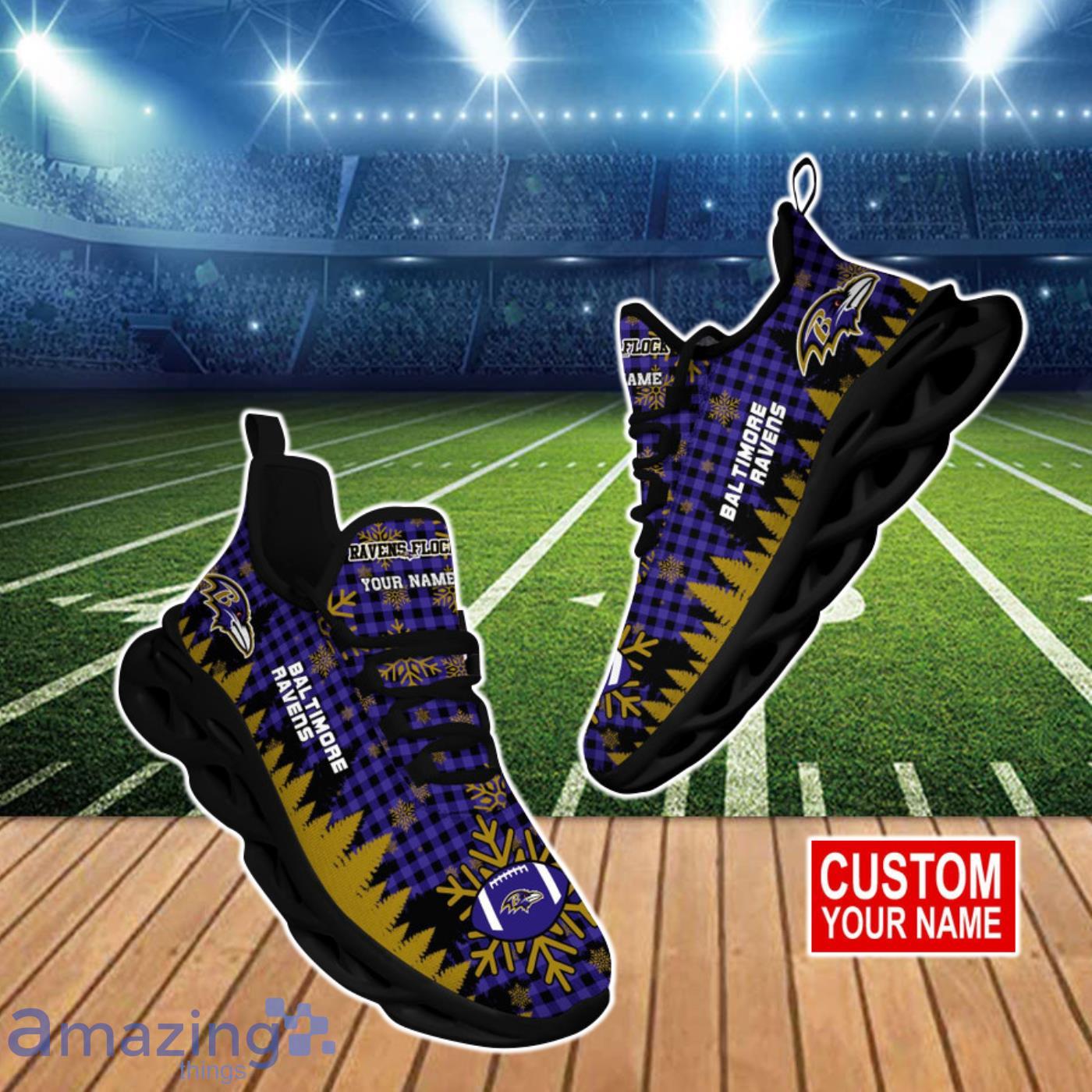 Baltimore Ravens NFL Clunky Max Soul Shoes Custom Name For Fans Product Photo 1